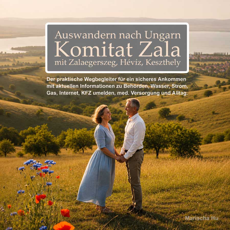 Auswandern nach Ungarn – E-Book und praktischer Wegbegleiter für das Komitat Zala mit Zalaegerszeg, Hévíz und Keszthely.