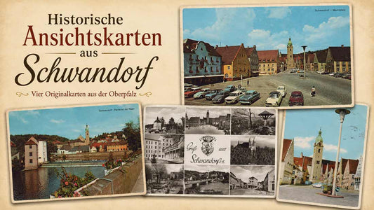 Alte Ansichtskarten Schwandorf Oberpfalz mit Marktplatz, Naab und mehreren Stadtansichten