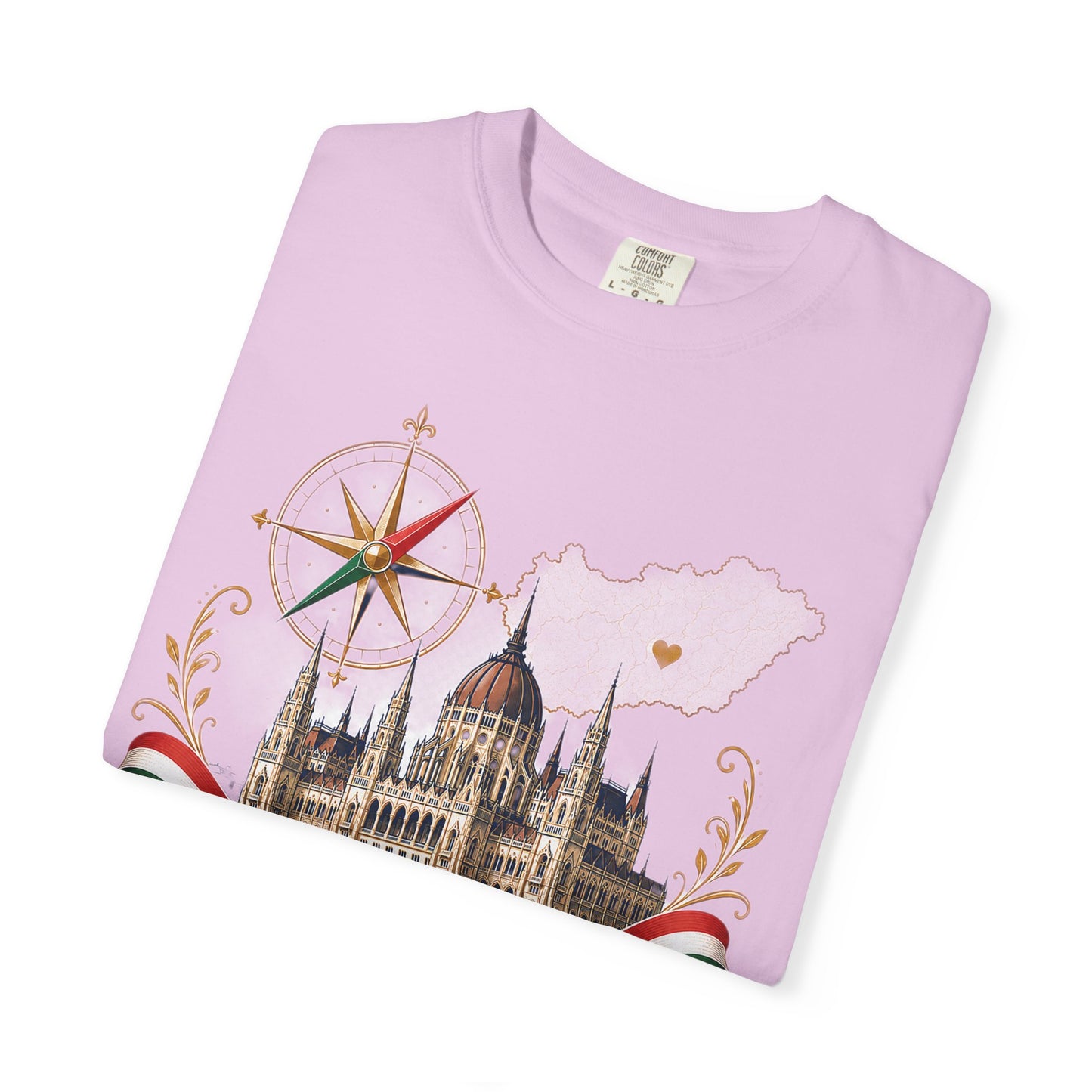 Hungary Travel T-Shirt – Budapest Parliament Illustration with 'auswandern-nach-ungarn.de'
