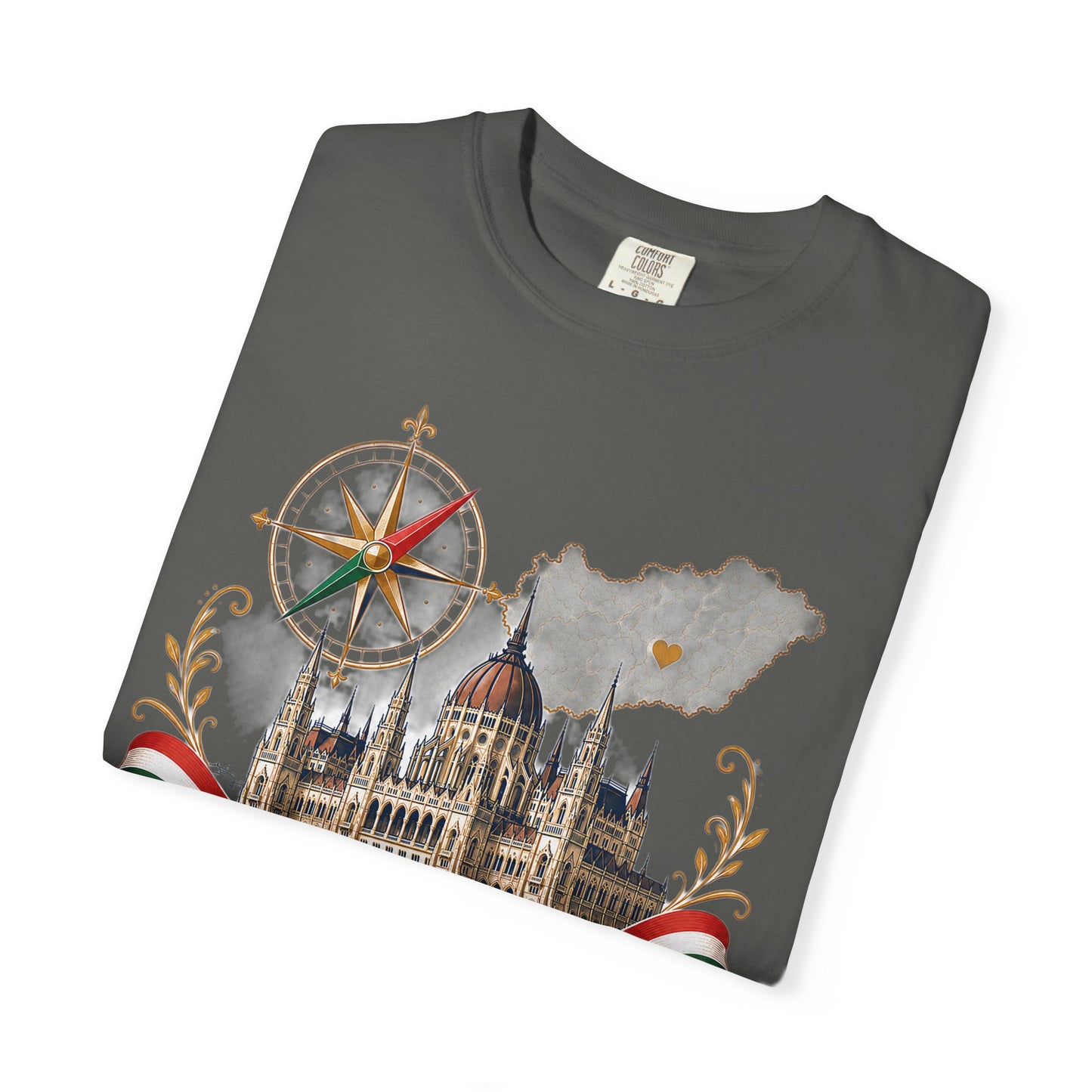 Hungary Travel T-Shirt – Budapest Parliament Illustration with 'auswandern-nach-ungarn.de'