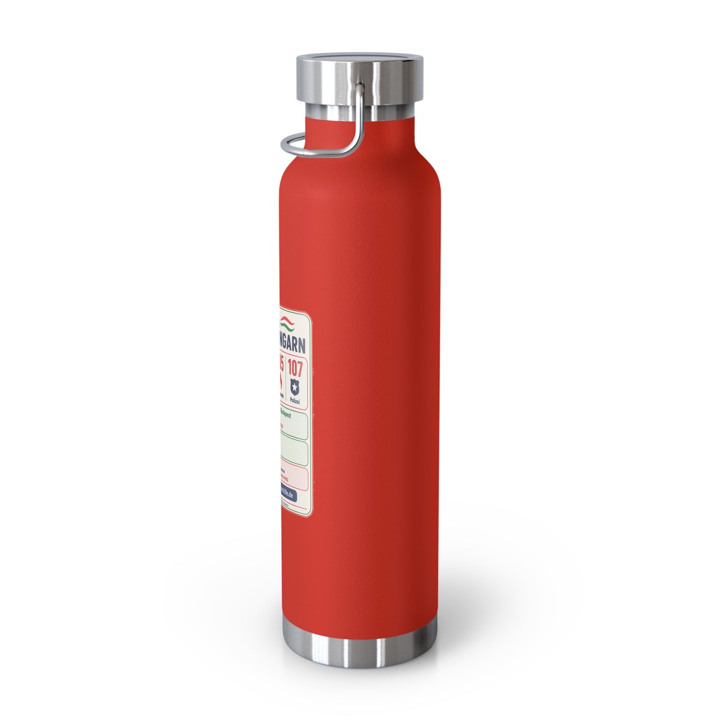 Notfall-Isolierflasche Ungarn – 650 ml mit Notrufnummern