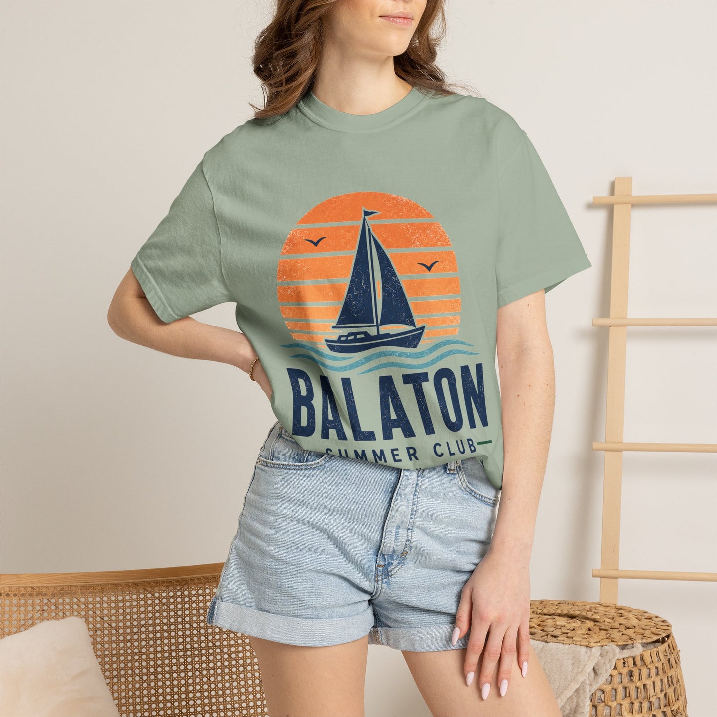 Balaton T-Shirt Summer Club im Vintage-Look für Ungarnfreunde