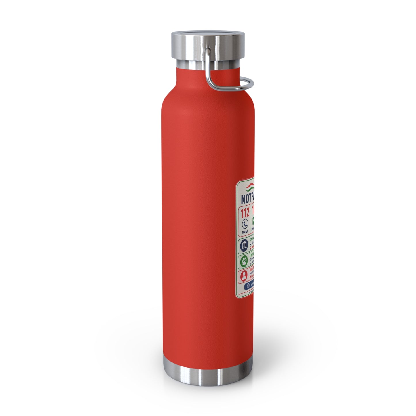 Notfall-Isolierflasche Ungarn – 650 ml mit Notrufnummern