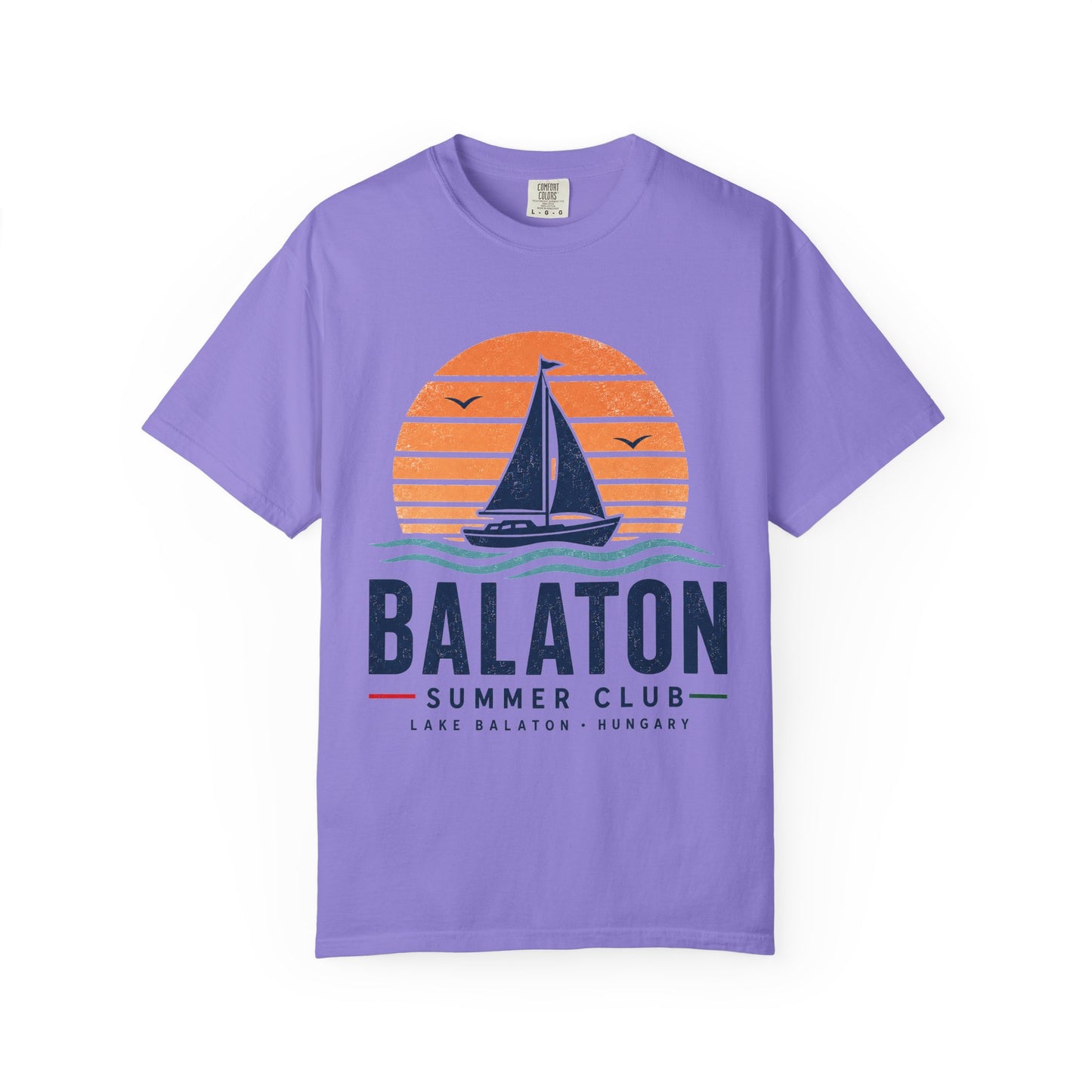 Balaton T-Shirt Summer Club im Vintage-Look für Ungarnfreunde