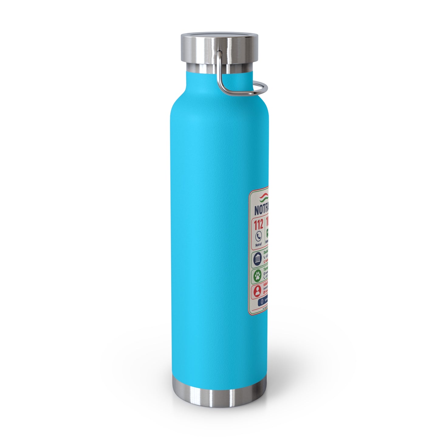 Notfall-Isolierflasche Ungarn – 650 ml mit Notrufnummern