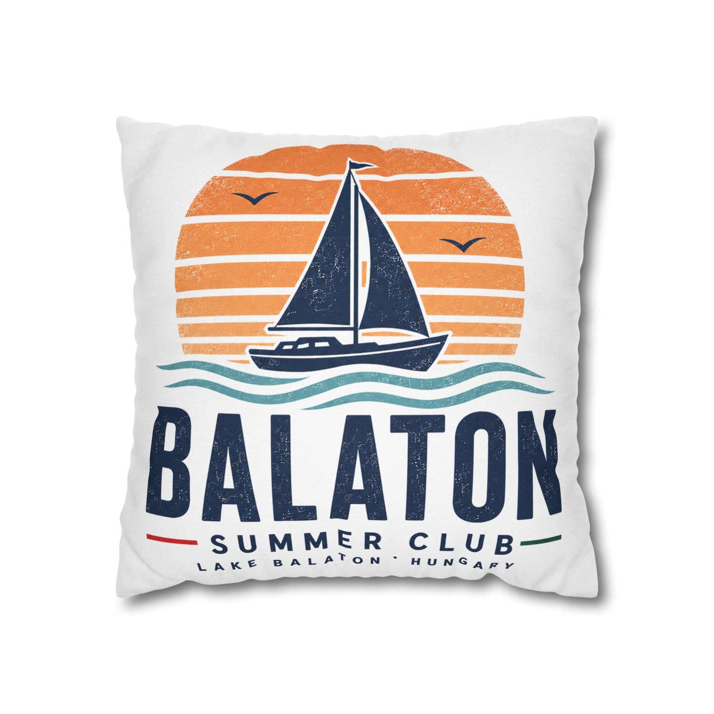 Balaton-Kissenhülle Summer Club mit Segelboot