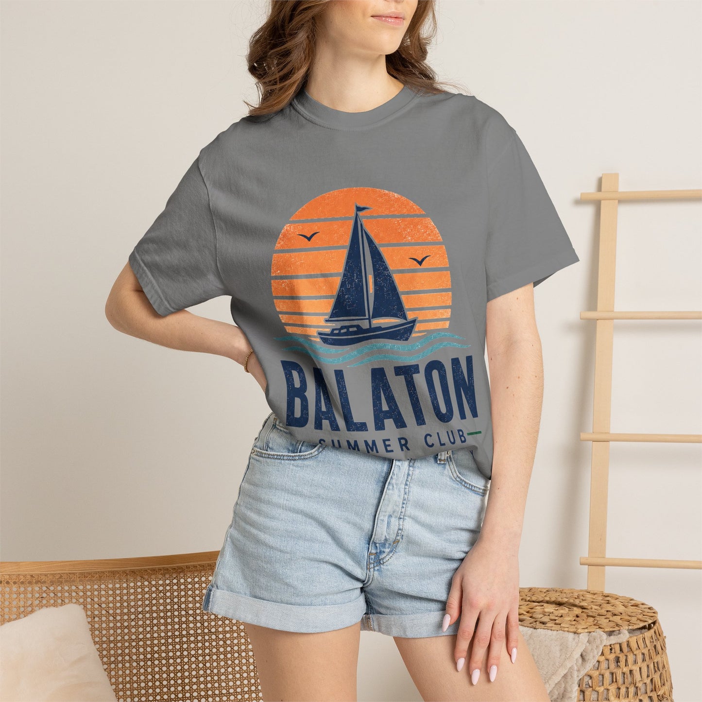 Balaton T-Shirt Summer Club im Vintage-Look für Ungarnfreunde
