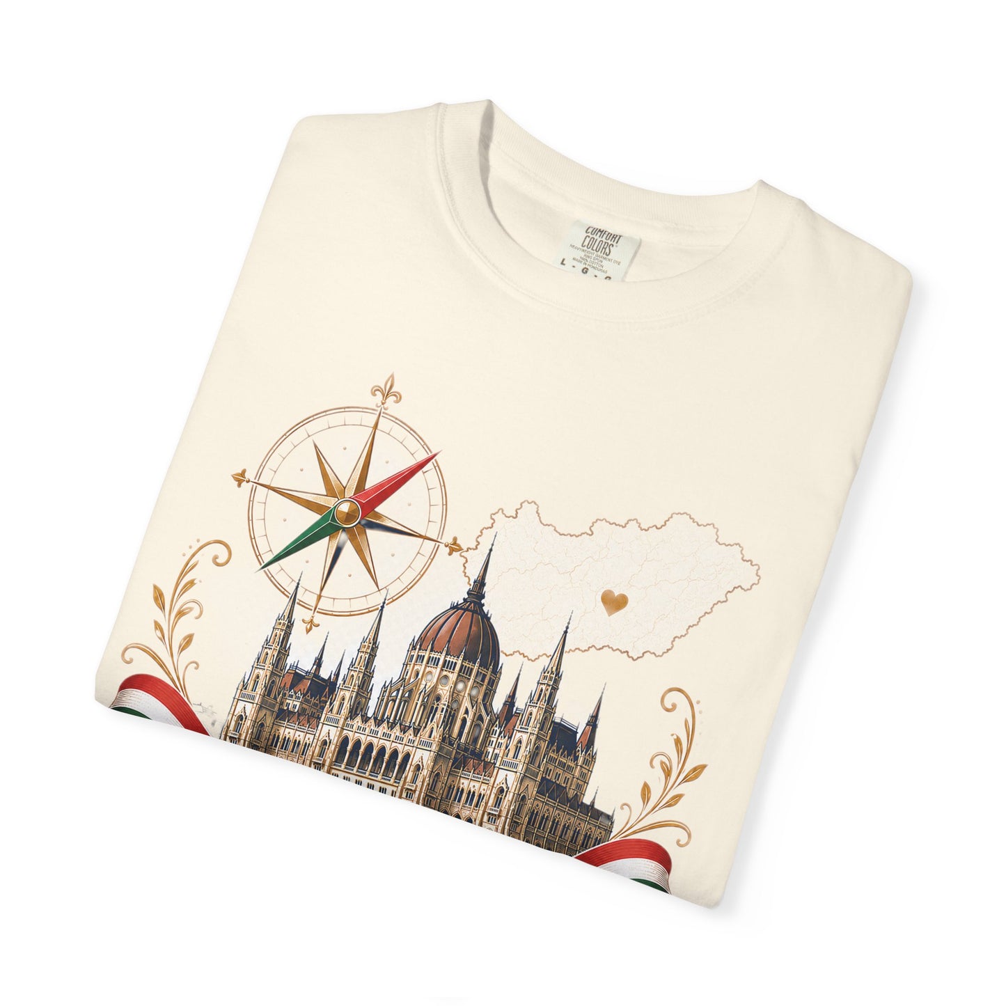 Hungary Travel T-Shirt – Budapest Parliament Illustration with 'auswandern-nach-ungarn.de'