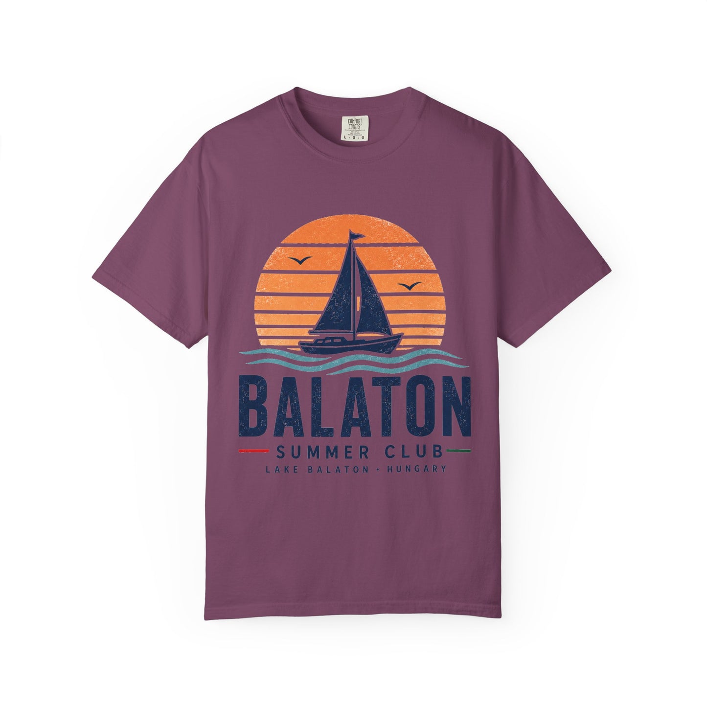 Balaton T-Shirt Summer Club im Vintage-Look für Ungarnfreunde