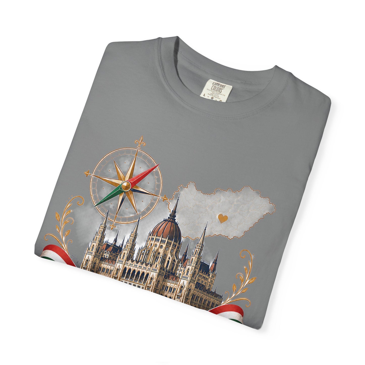 Hungary Travel T-Shirt – Budapest Parliament Illustration with 'auswandern-nach-ungarn.de'