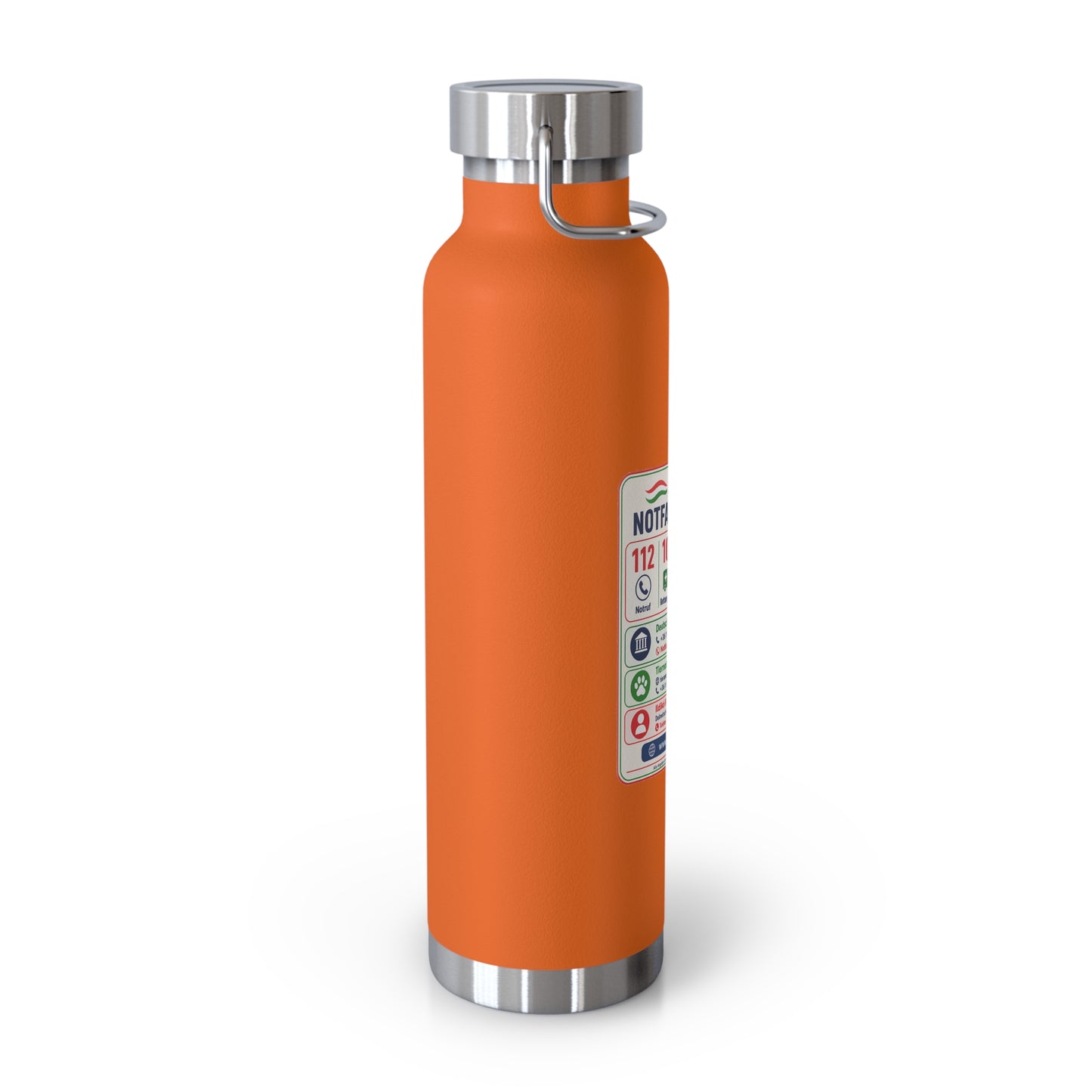 Notfall-Isolierflasche Ungarn – 650 ml mit Notrufnummern