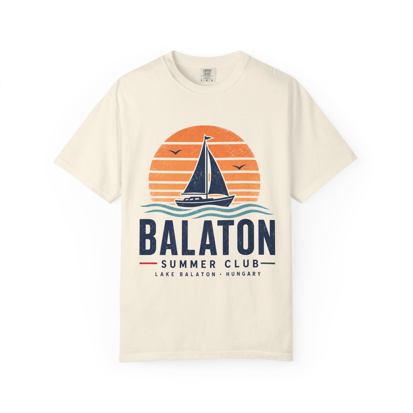 Balaton T-Shirt Summer Club im Vintage-Look für Ungarnfreunde