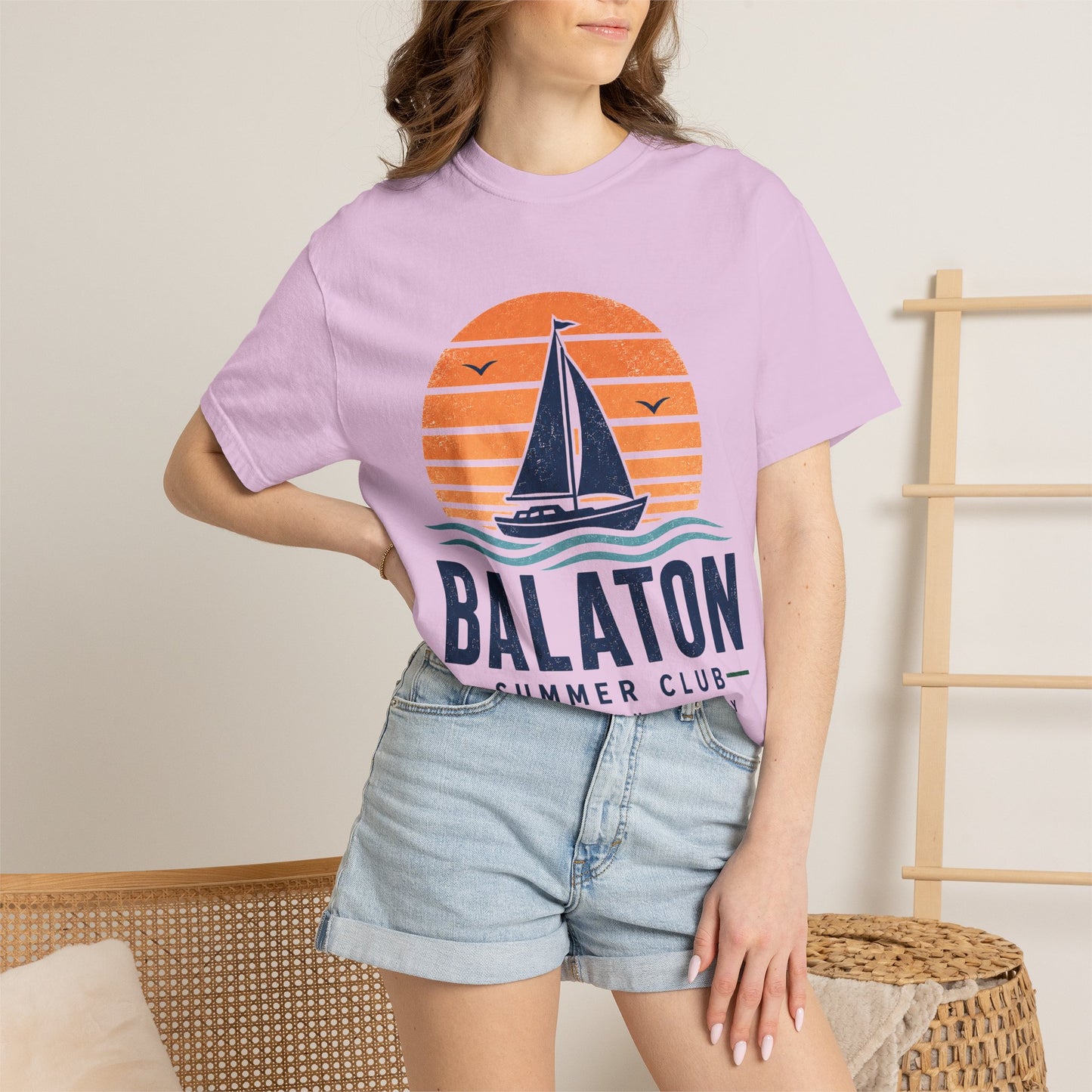 Balaton T-Shirt Summer Club im Vintage-Look für Ungarnfreunde