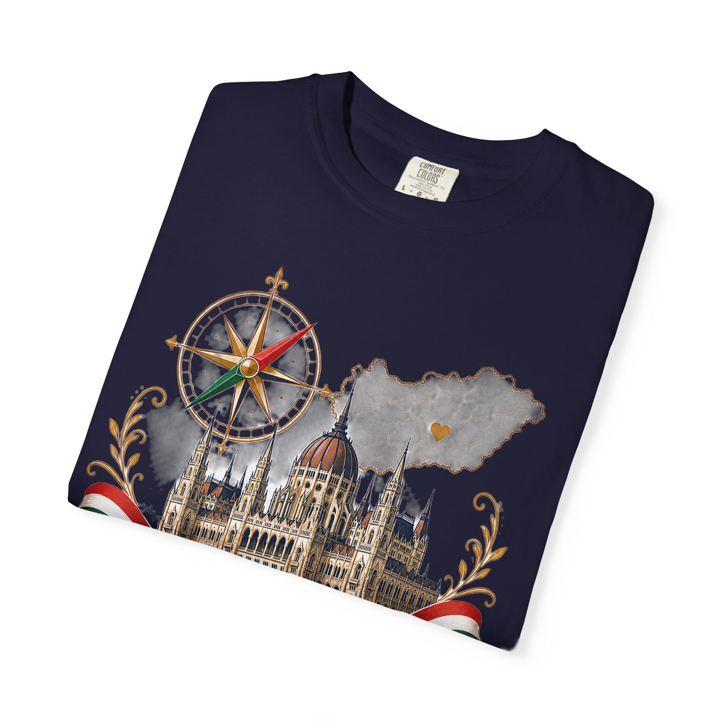Hungary Travel T-Shirt – Budapest Parliament Illustration with 'auswandern-nach-ungarn.de'