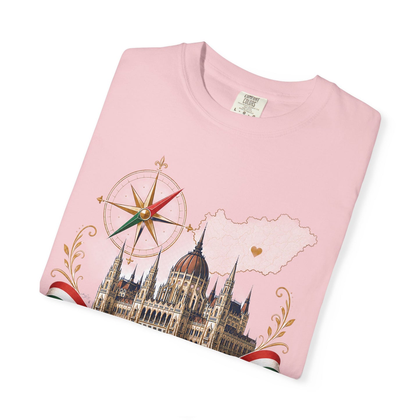 Hungary Travel T-Shirt – Budapest Parliament Illustration with 'auswandern-nach-ungarn.de'