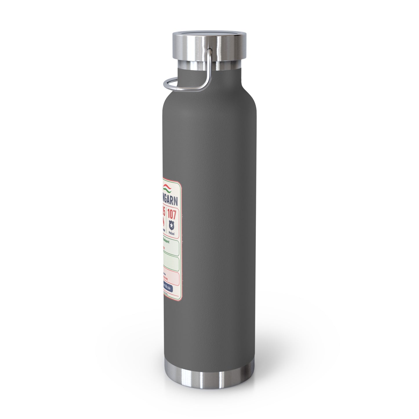 Notfall-Isolierflasche Ungarn – 650 ml mit Notrufnummern