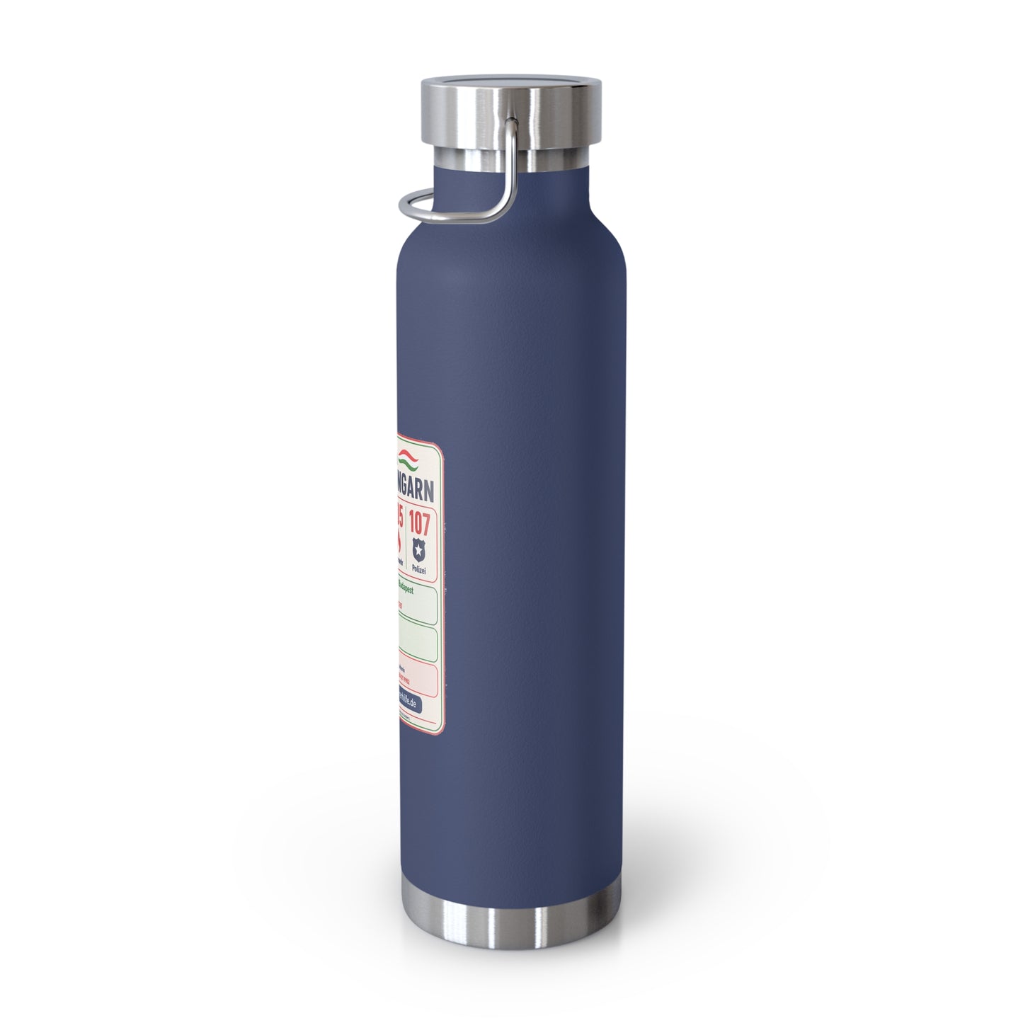 Notfall-Isolierflasche Ungarn – 650 ml mit Notrufnummern