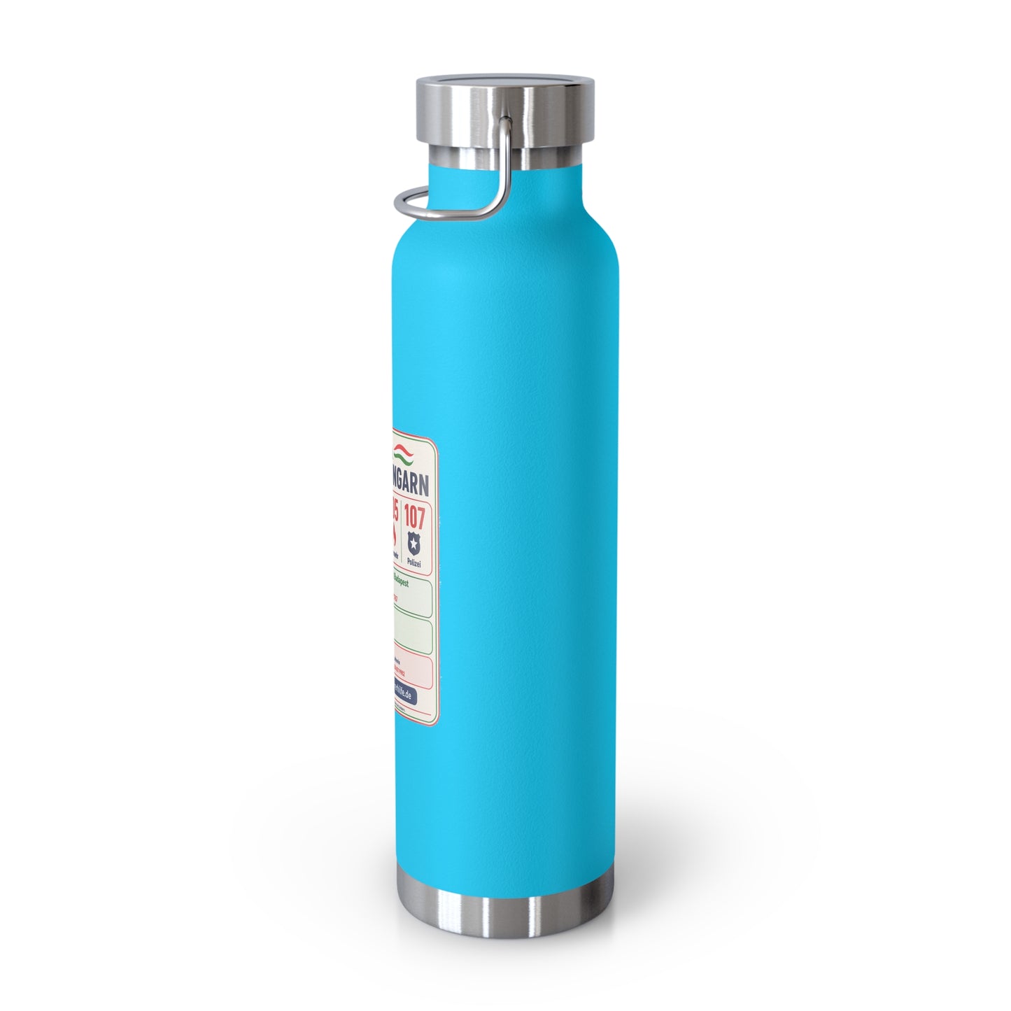 Notfall-Isolierflasche Ungarn – 650 ml mit Notrufnummern