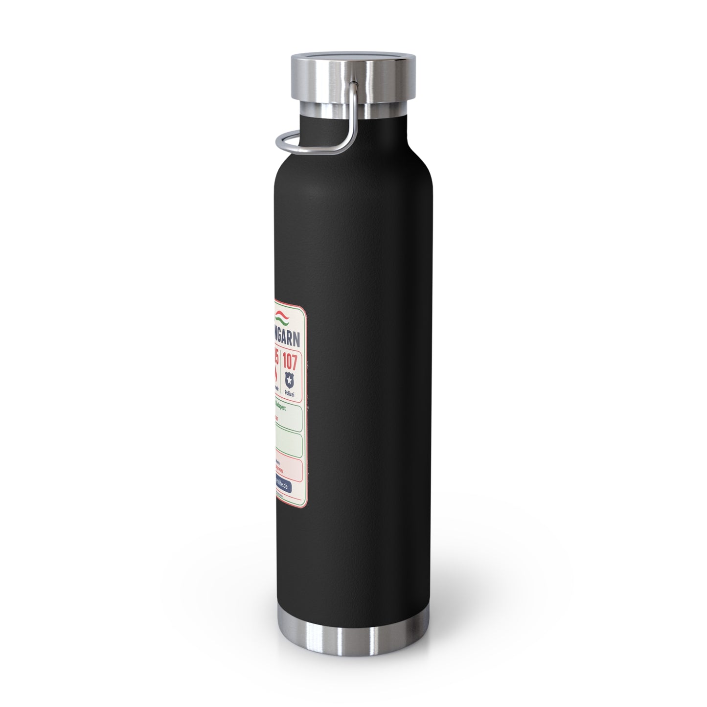 Notfall-Isolierflasche Ungarn – 650 ml mit Notrufnummern