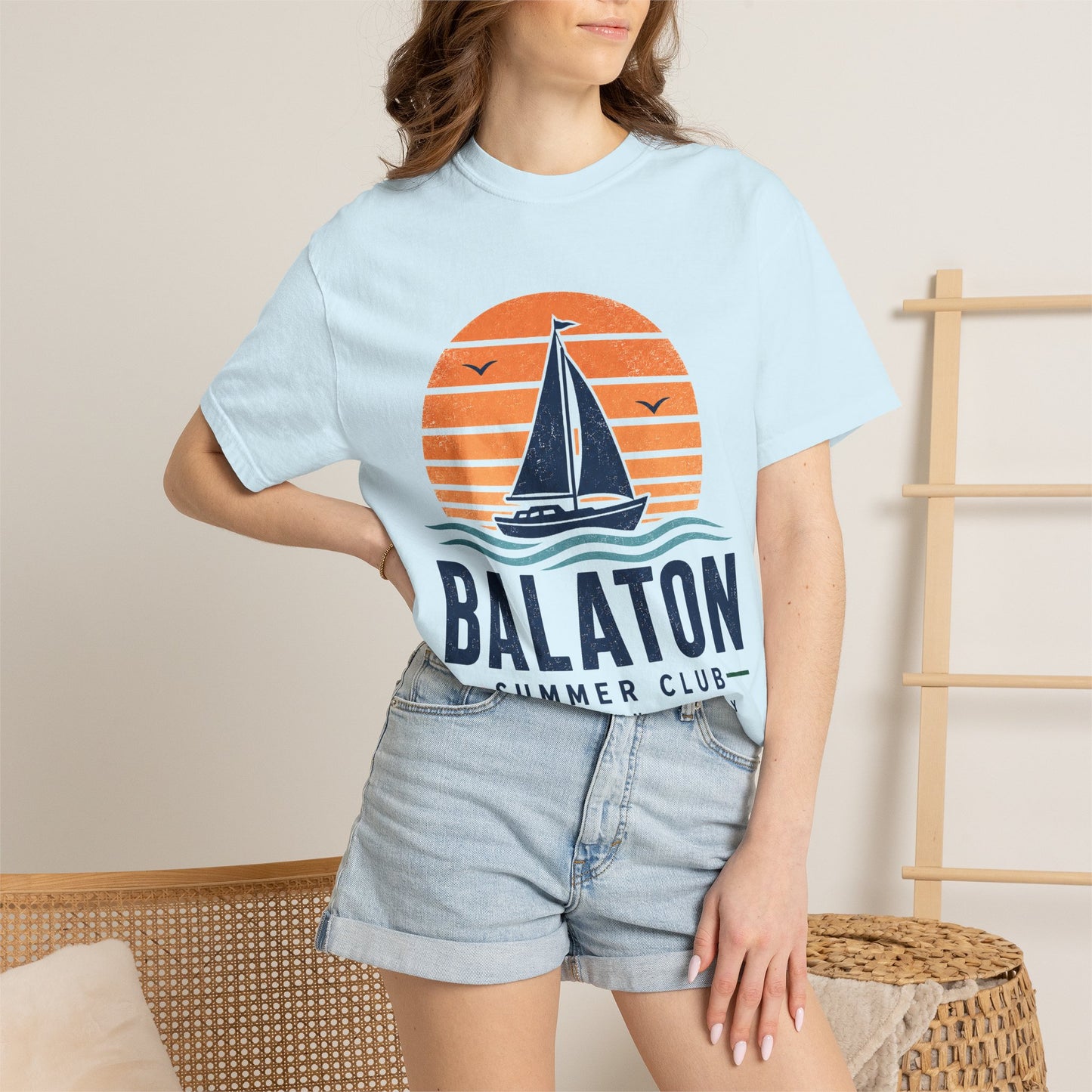 Balaton T-Shirt Summer Club im Vintage-Look für Ungarnfreunde