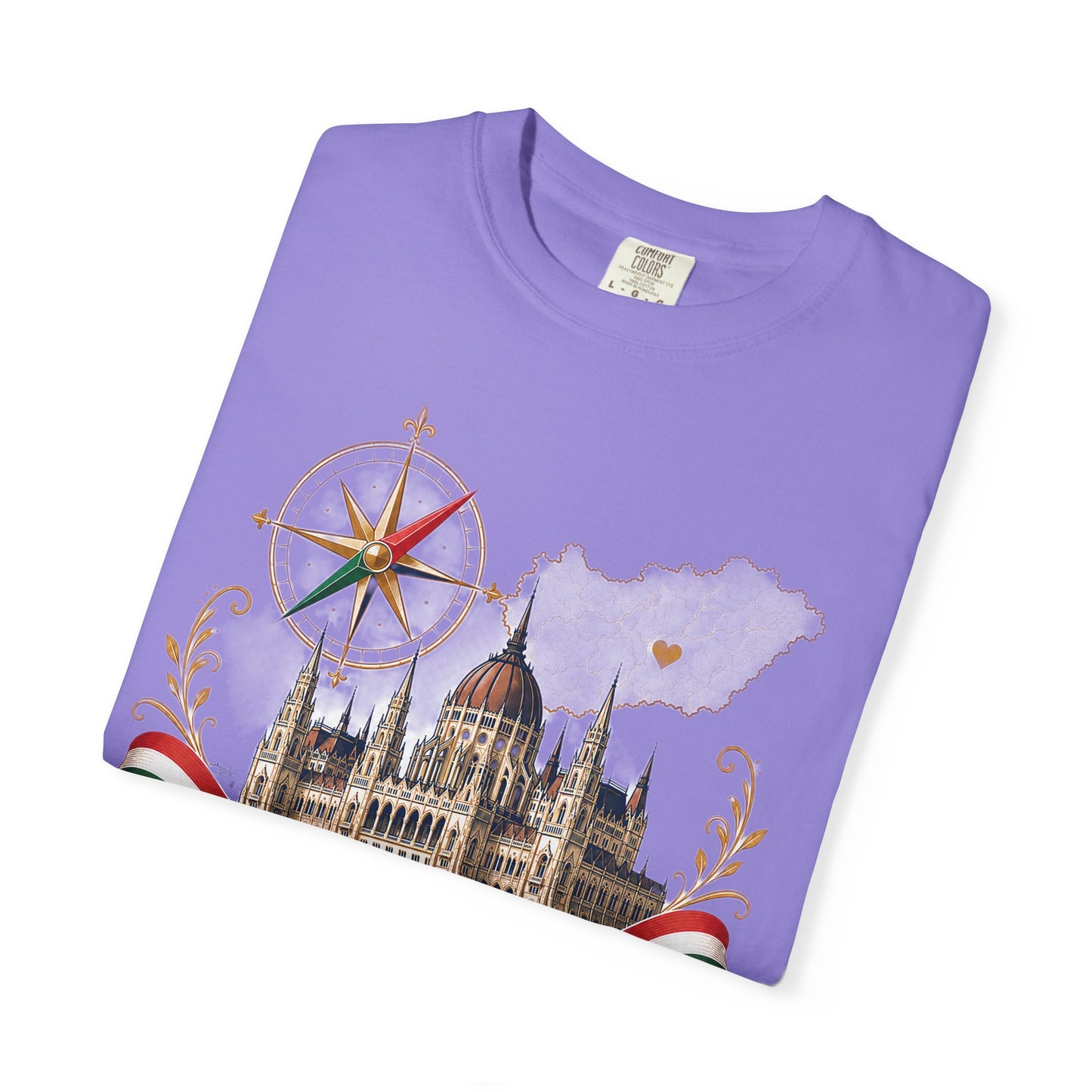 Hungary Travel T-Shirt – Budapest Parliament Illustration with 'auswandern-nach-ungarn.de'