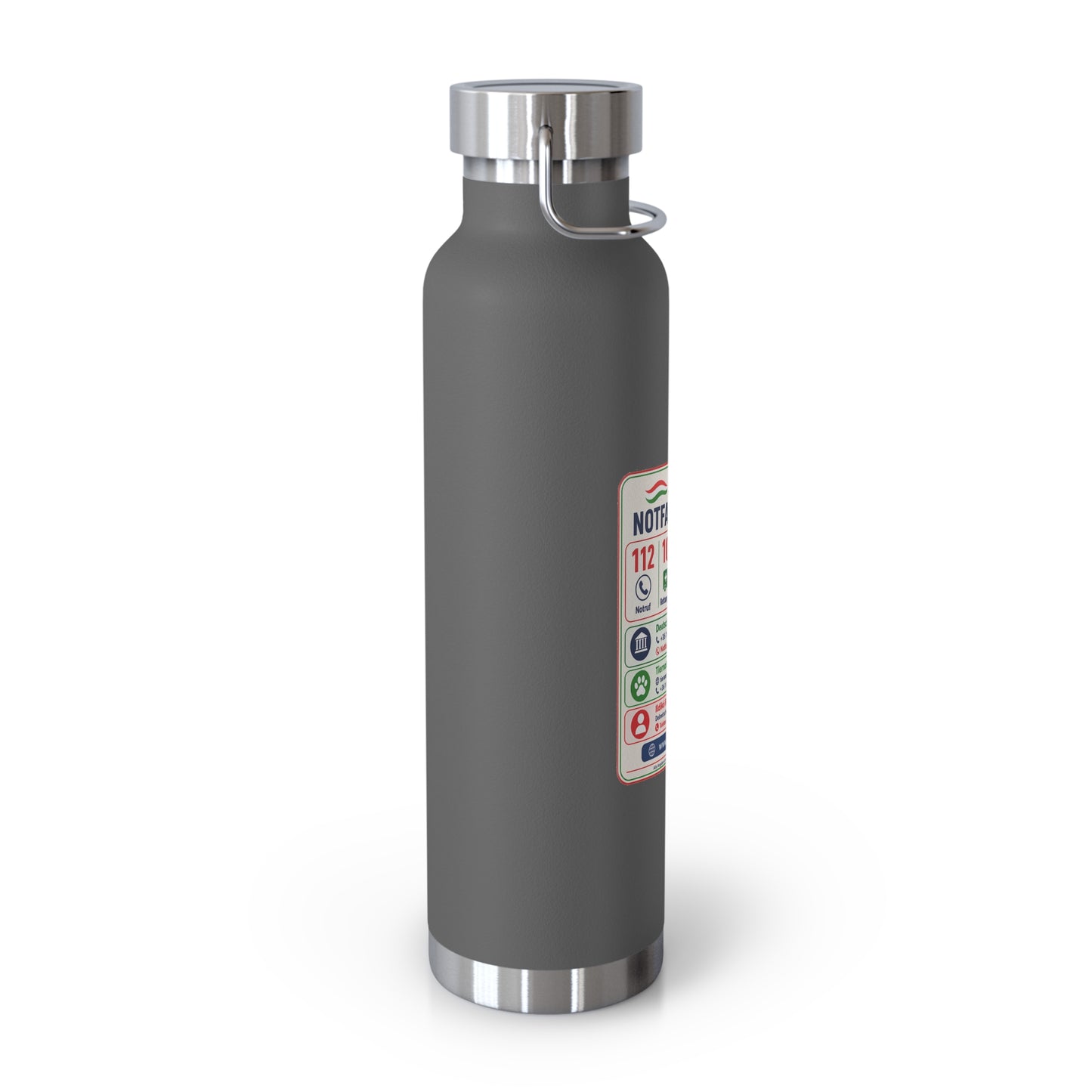 Notfall-Isolierflasche Ungarn – 650 ml mit Notrufnummern