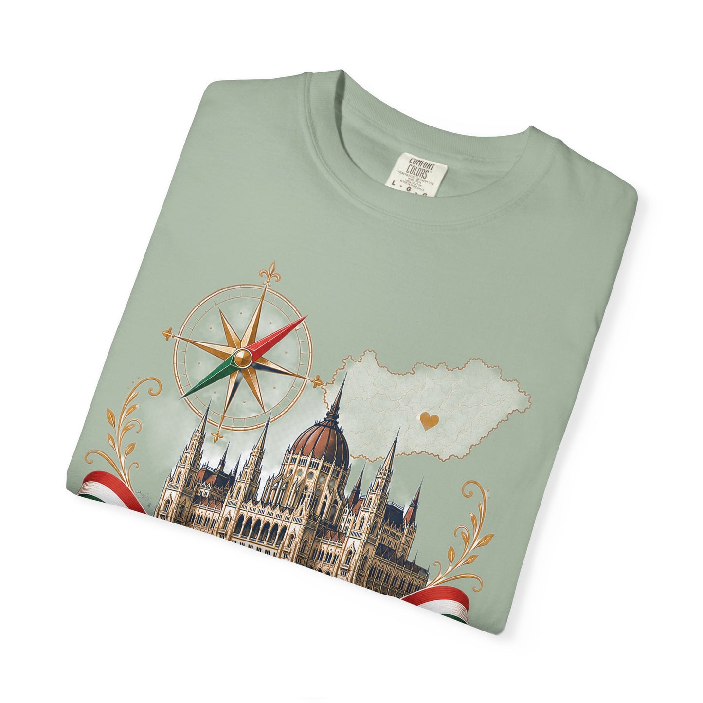 Hungary Travel T-Shirt – Budapest Parliament Illustration with 'auswandern-nach-ungarn.de'