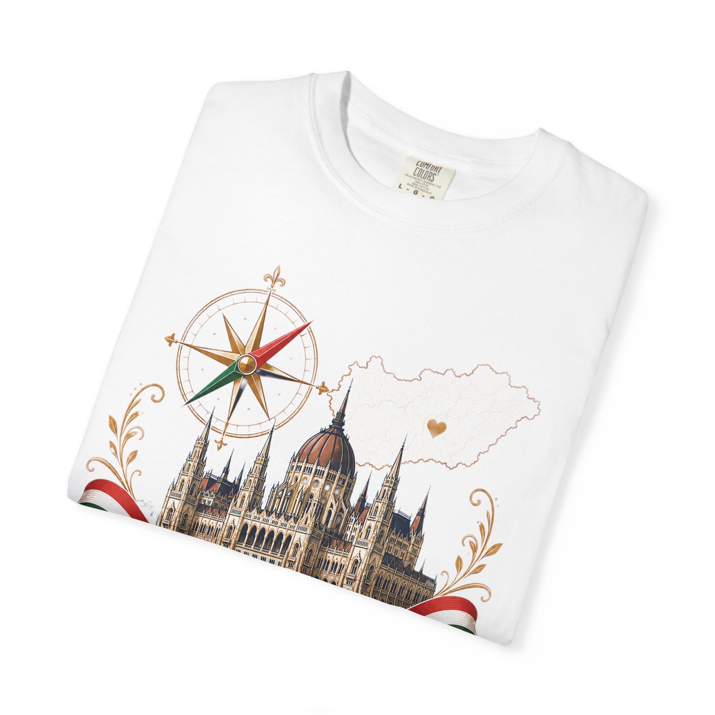 Auswandern nach Ungarn de - Unisex-T-Shirt aus garmentgefärbter Baumwolle