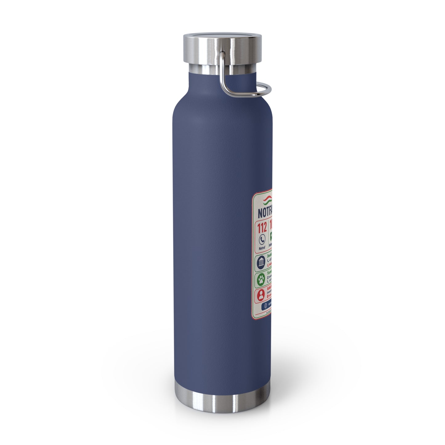Notfall-Isolierflasche Ungarn – 650 ml mit Notrufnummern