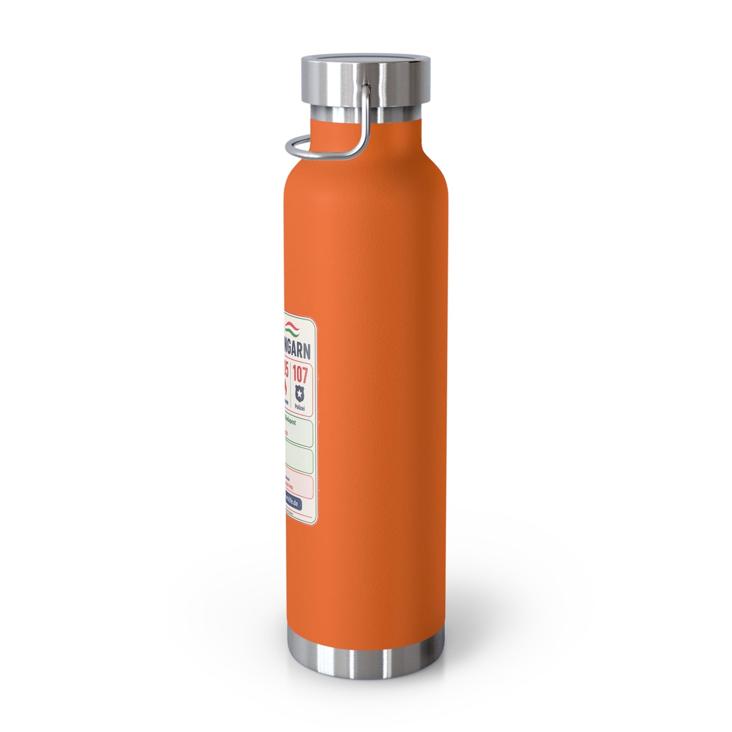 Notfall-Isolierflasche Ungarn – 650 ml mit Notrufnummern