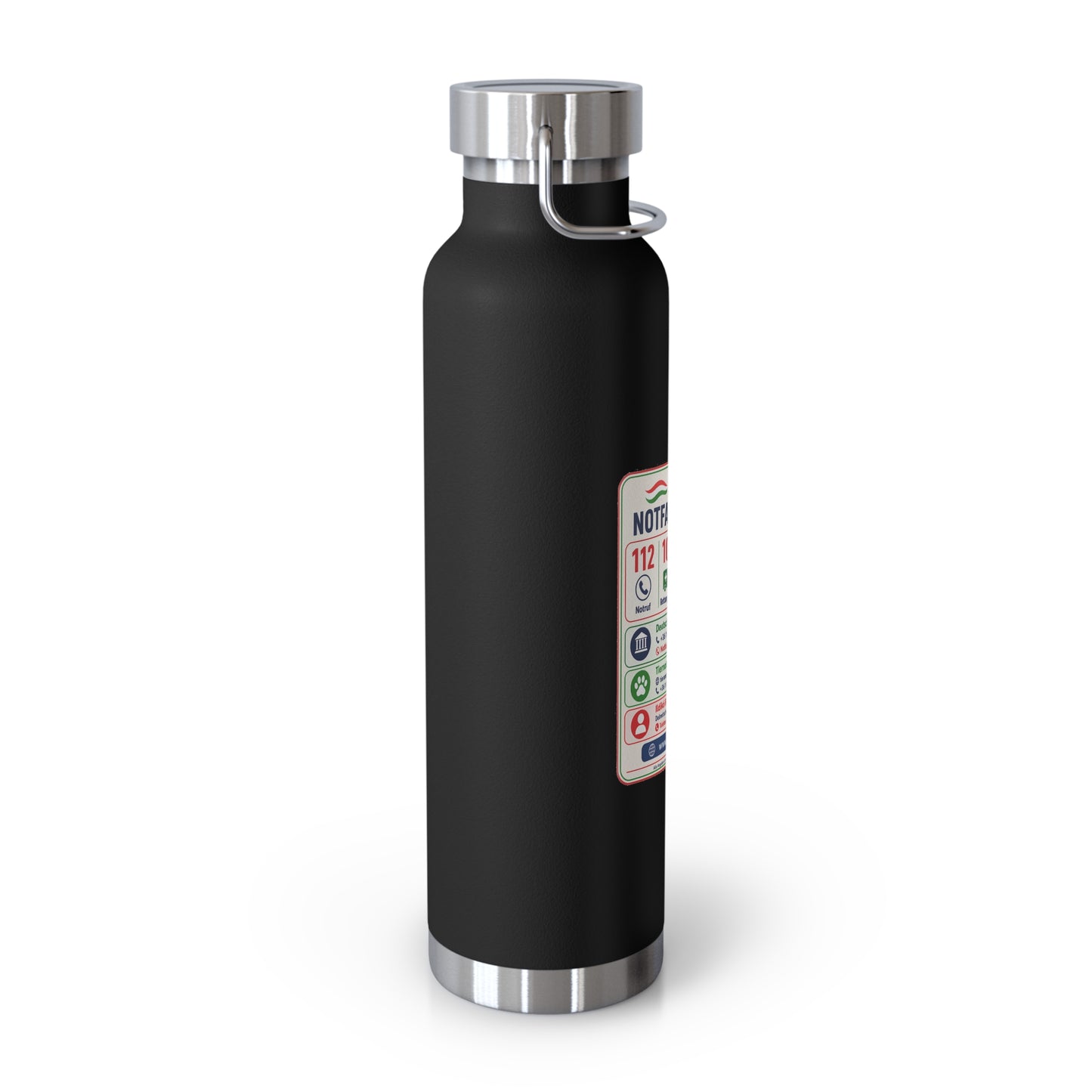 Notfall-Isolierflasche Ungarn – 650 ml mit Notrufnummern