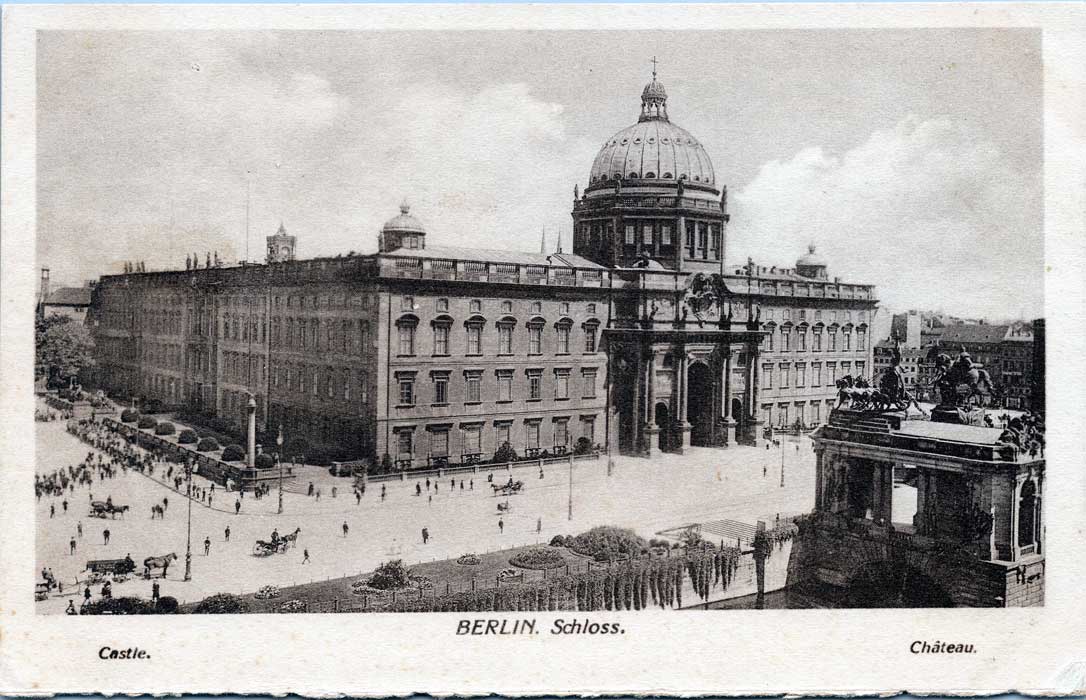 Alte Ansichtskarte Berlin Schloss – Vorderseite einer historischen Postkarte aus Berlin
