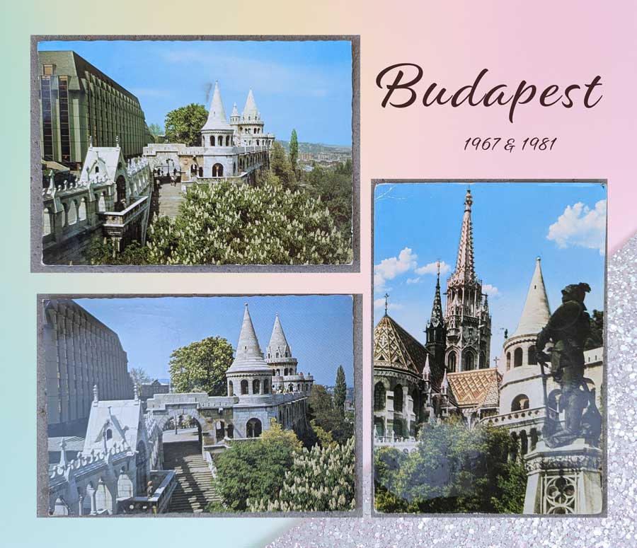 Eredeti képeslapok Budapestről a Halászbástyával, 1981