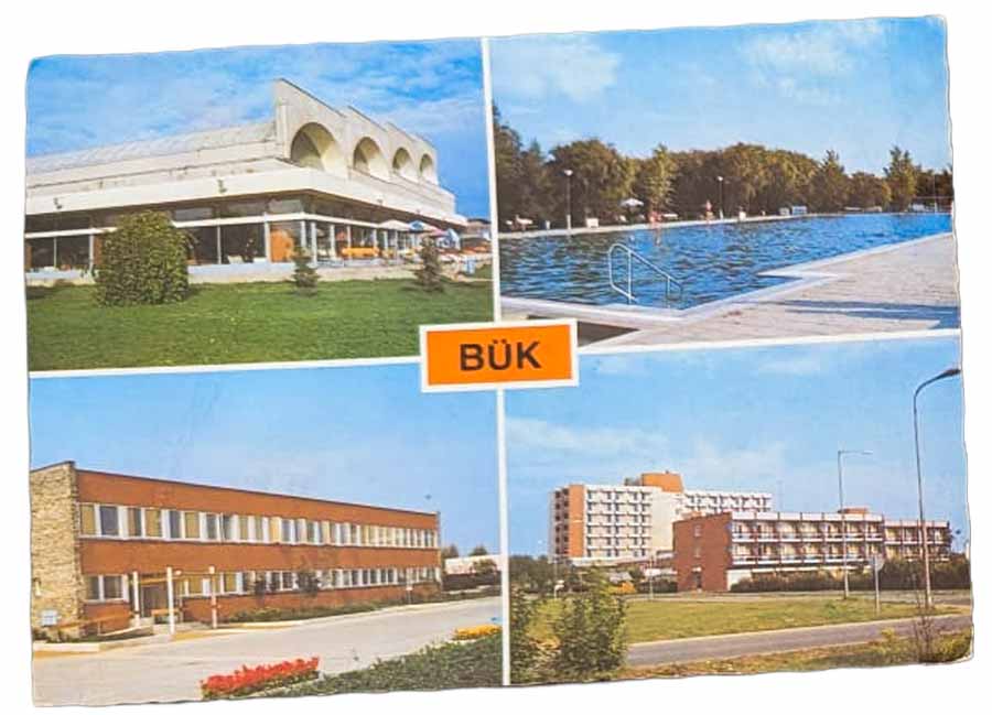 5 alte Ansichtskarten Bük, Bükfürdö