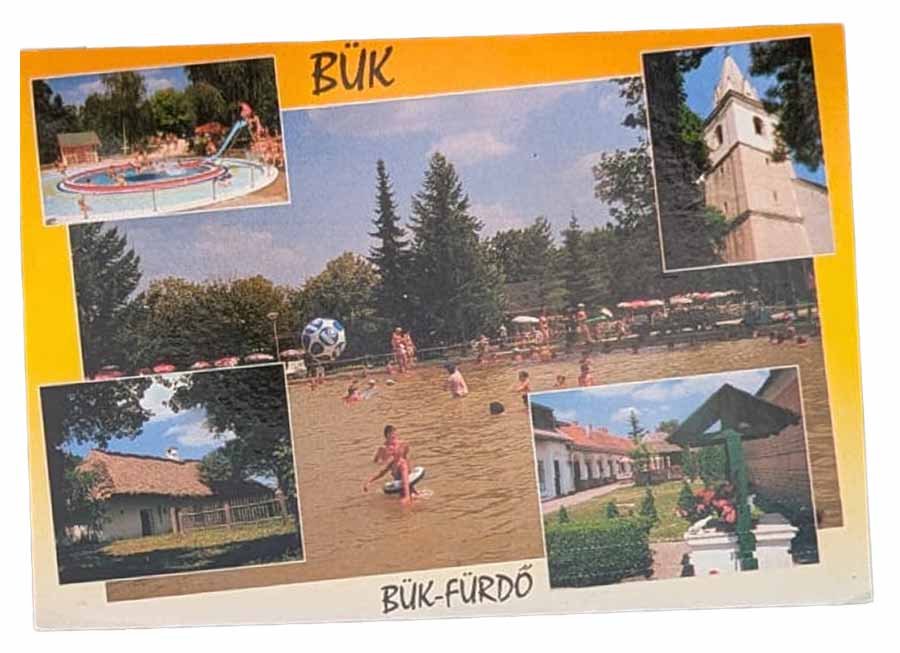 5 alte Ansichtskarten Bük, Bükfürdö
