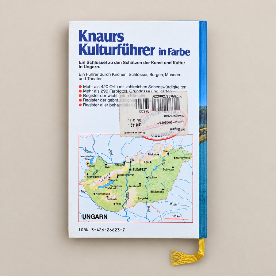 Knaurs Kulturführer Ungarn Rückseite mit Karte – Reiseführer zu Sehenswürdigkeiten, Städten und Kultur in Ungarn