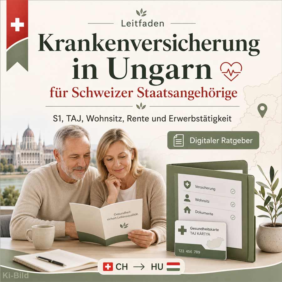 Krankenversicherung in Ungarn für Schweizer Staatsangehörige – digitaler Leitfaden zu S1, TAJ, Wohnsitz, Rente und Erwerbstätigkeit