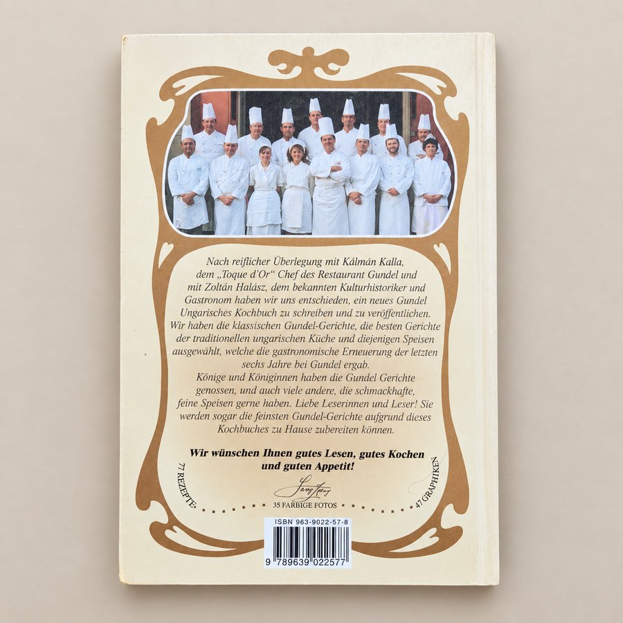 Neues Ungarisches Kochbuch Gundel Rückseite – ungarisches Kochbuch mit traditionellen Rezepten und Küche aus Ungarn