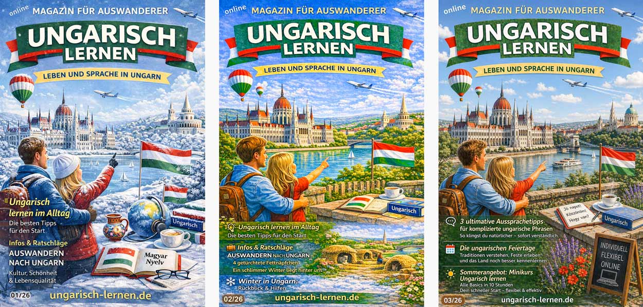 3 Ungarn-Magazine für Auswanderer – digitale Ausgaben über Gastfreundschaft, Feiertage, Umgangsformen und das Leben in Ungarn
