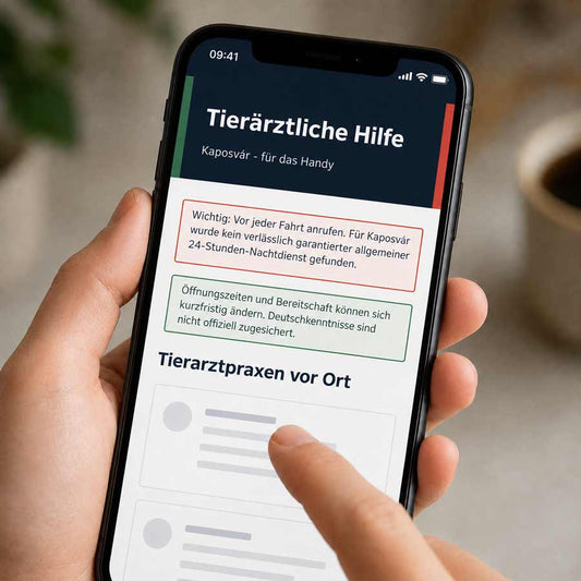 Tierarzt in Kaposvár finden – tierärztliche Hilfe und wichtige Hinweise zum Tierarzt-Notdienst auf dem Smartphone