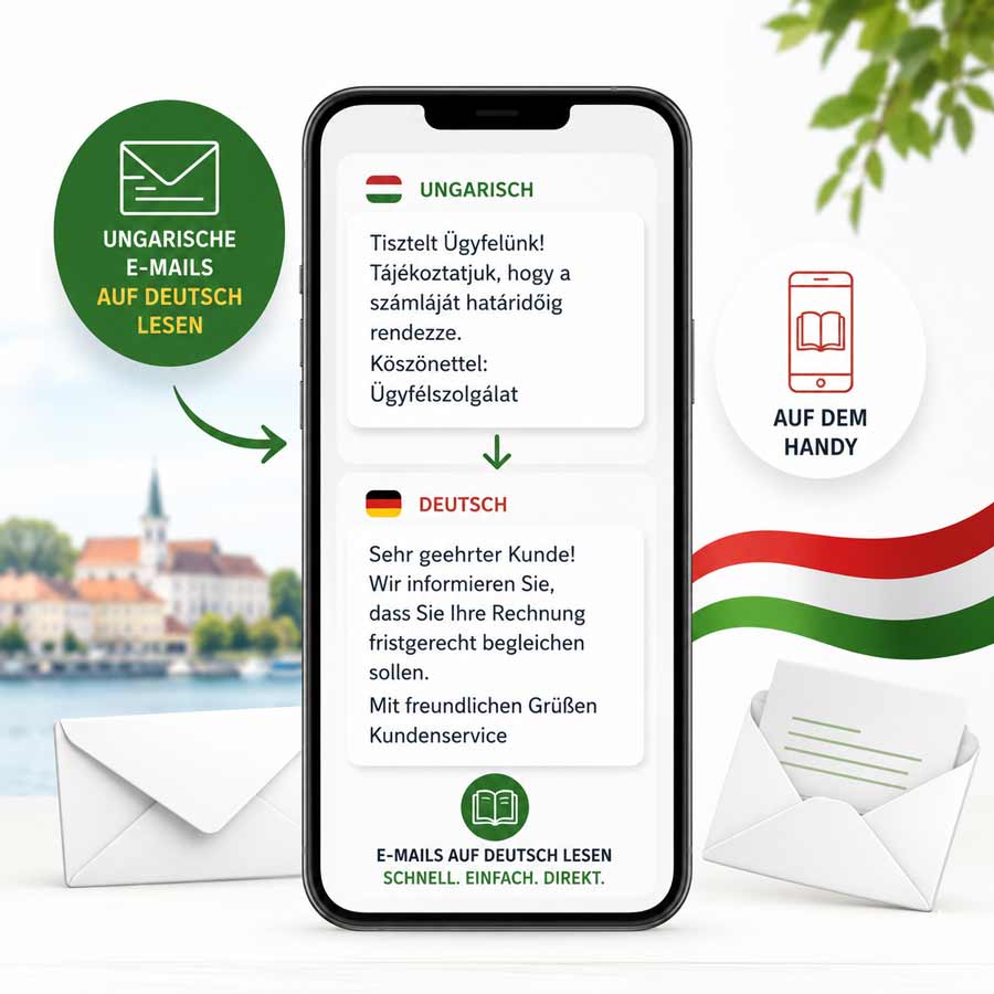 Ungarische Mails auf Deutsch übersetzen