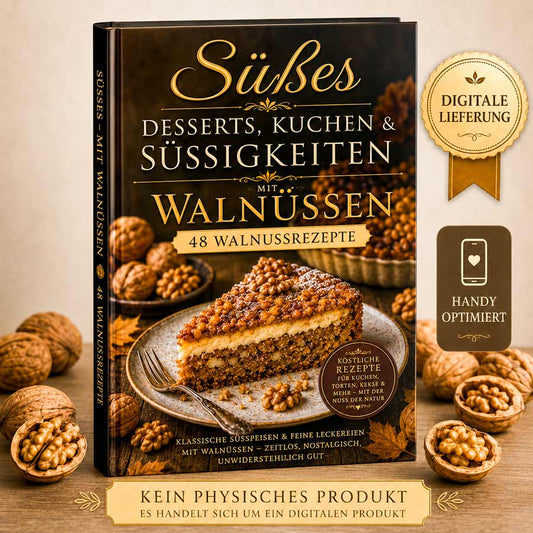 Digitales Rezeptbuch mit Walnussrezepten handy optimiert